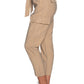 Beige Comfort-Fit Elegance Trousers