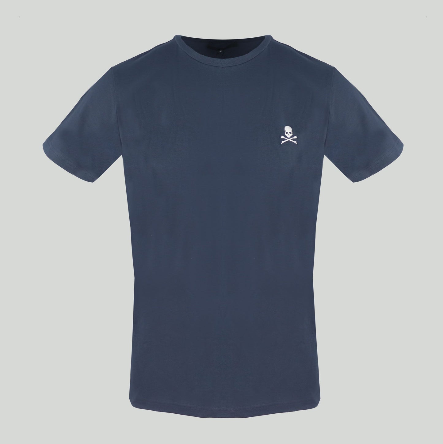 Blue Cotton Men T-Shirt