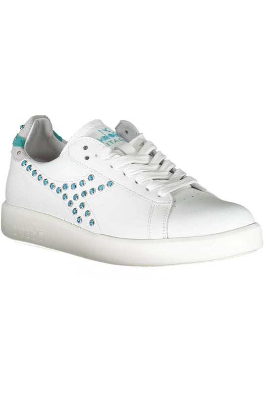 White Fabric Women Sneaker