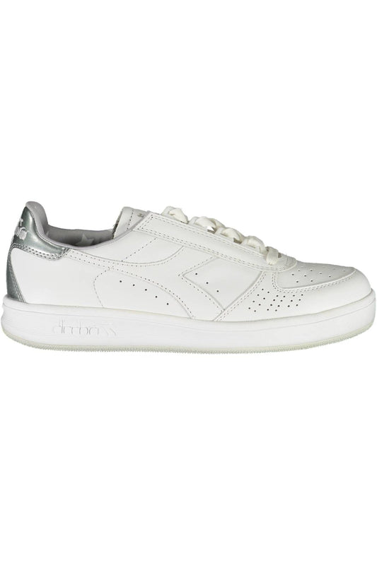 White Fabric Women Sneaker
