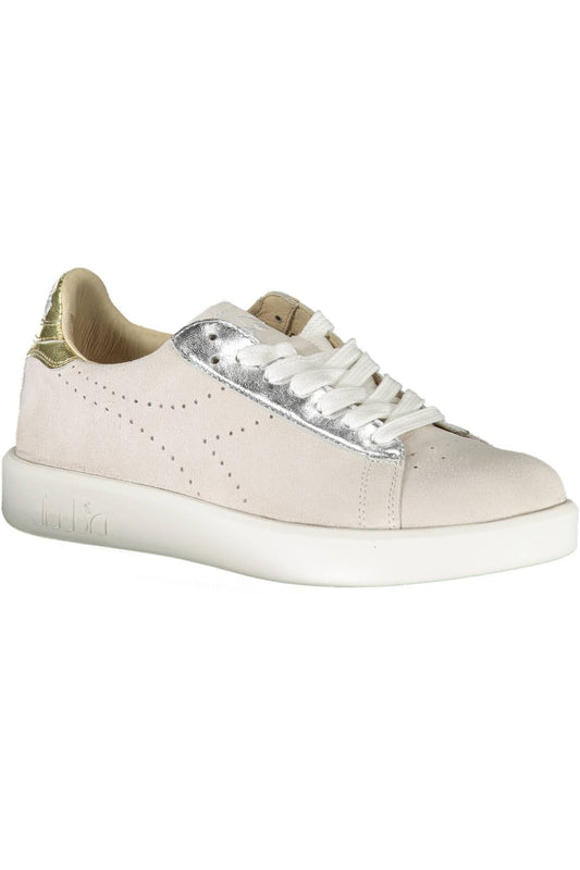 White Fabric Women Sneaker