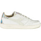 White Fabric Women Sneaker