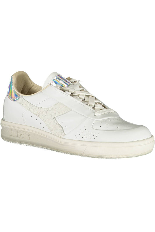 White Fabric Women Sneaker
