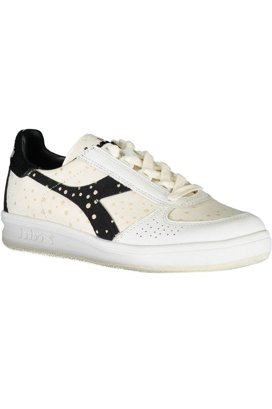 White Fabric Women Sneaker