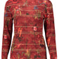 Red Polyester Women Sweater