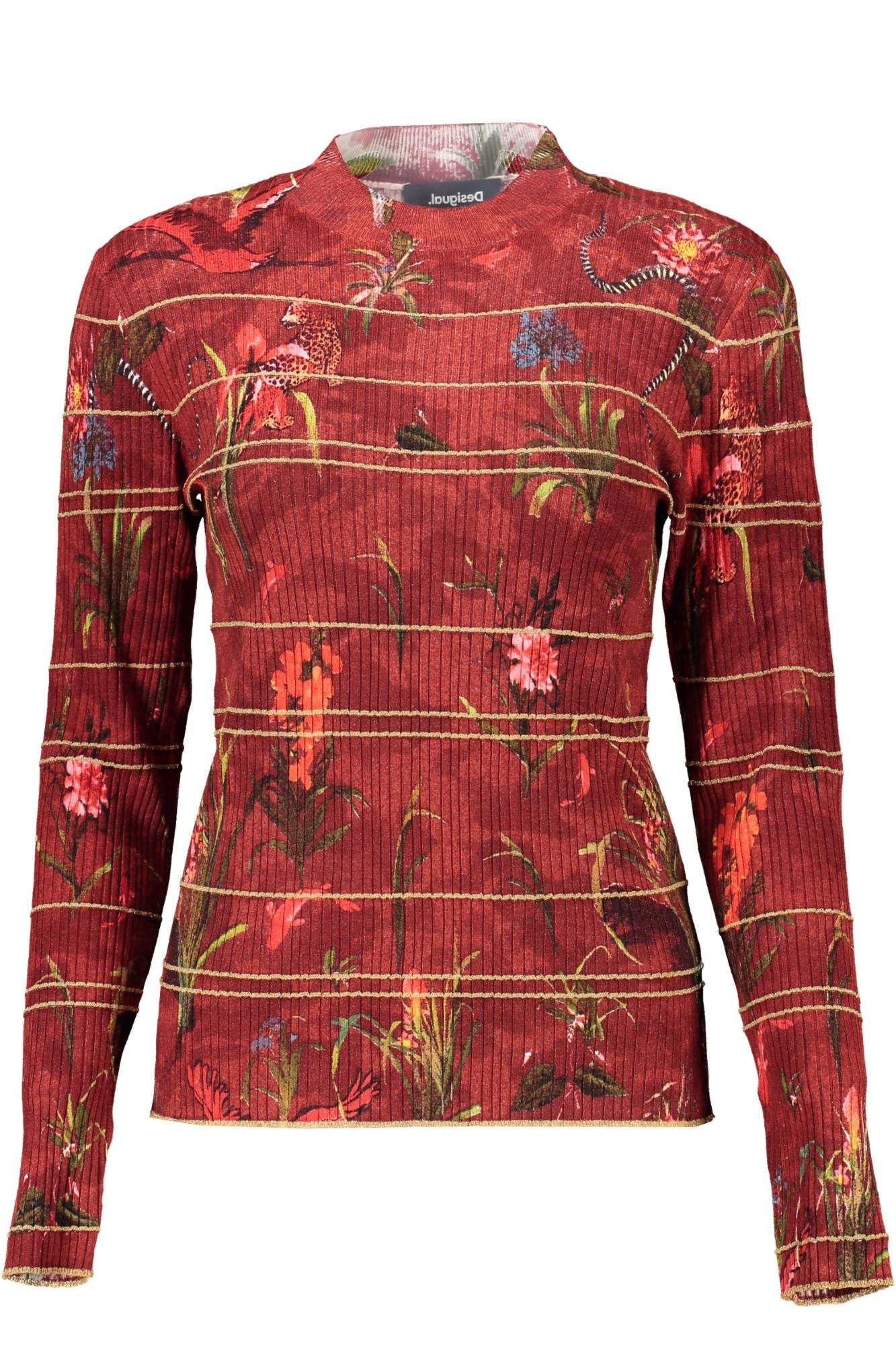 Red Polyester Women Sweater