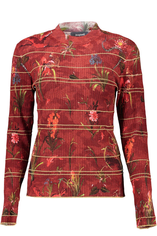Red Polyester Women Sweater