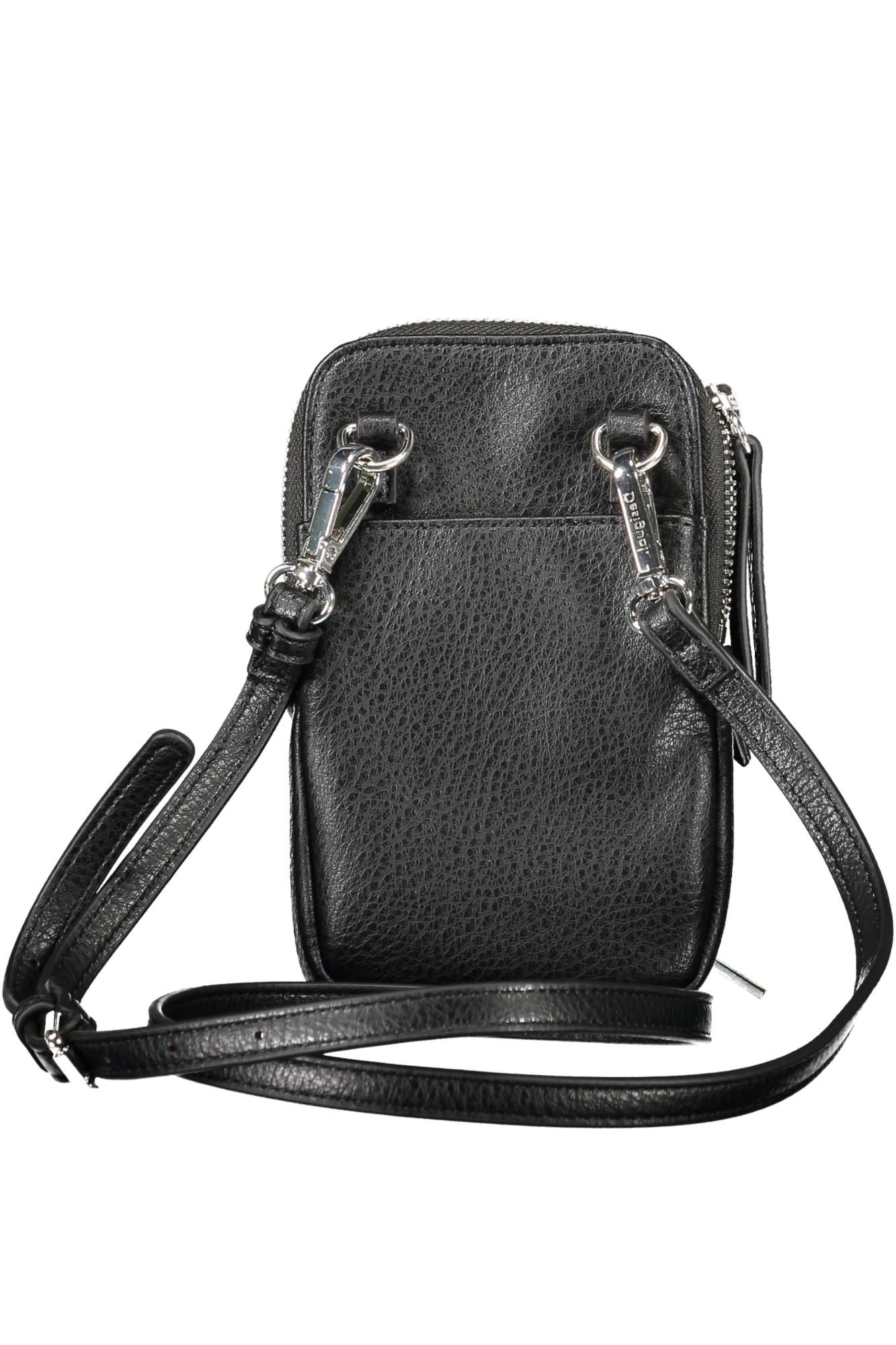 Black Polyurethane Women Handbag