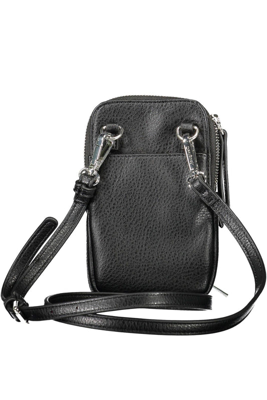 Black Polyurethane Women Handbag