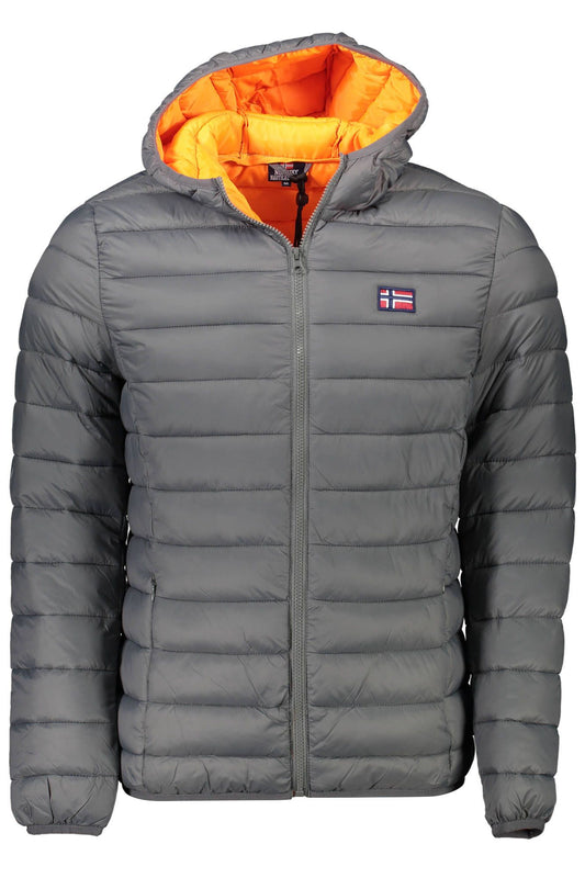 Gray Polyamide Men Jacket