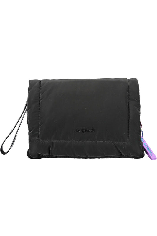 Black Polyester Women Handbag