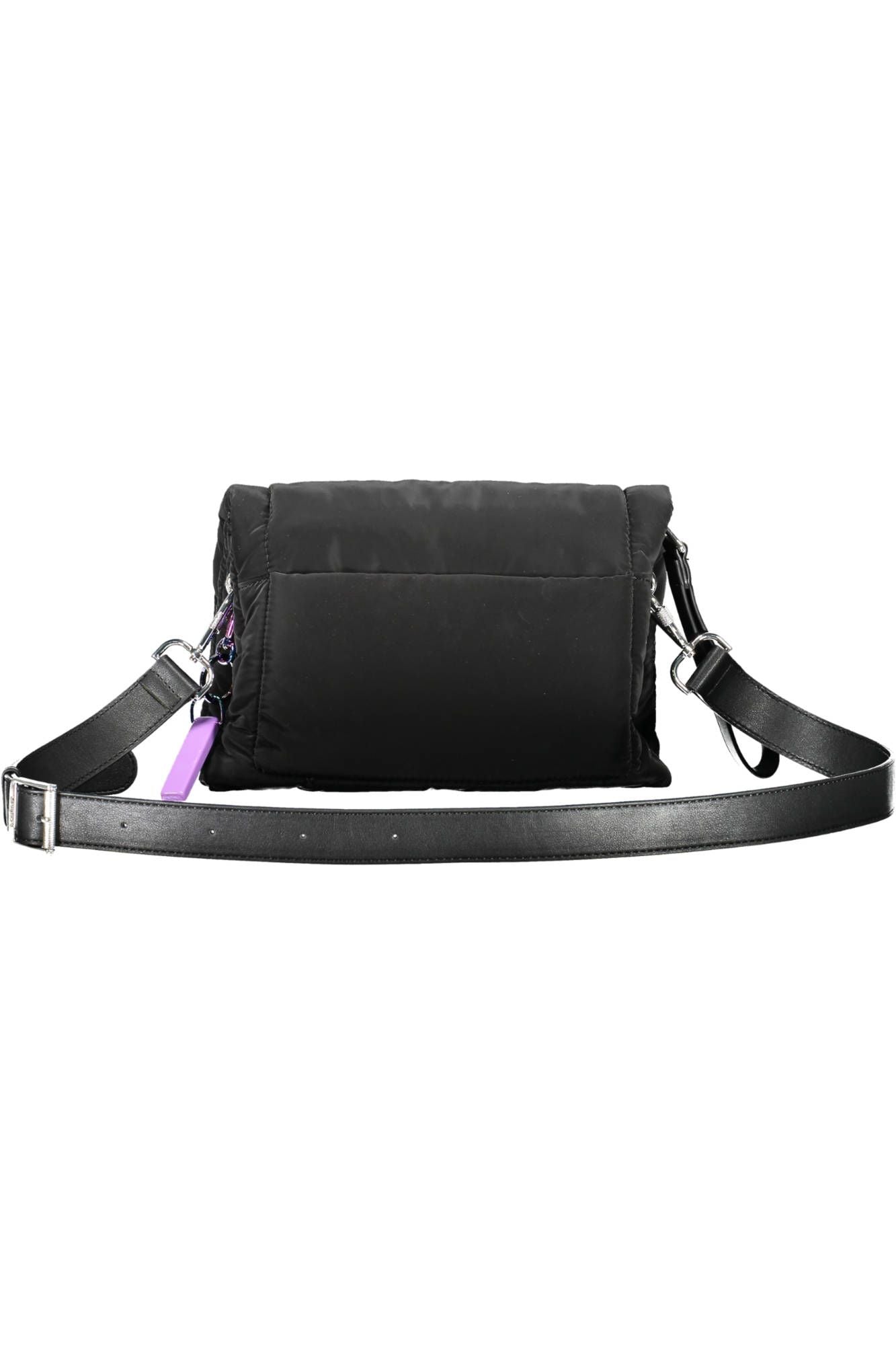 Black Polyester Women Handbag