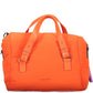 Orange Polyester Women Handbag
