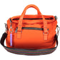 Orange Polyester Women Handbag