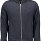 Blue Cotton Men Sweater