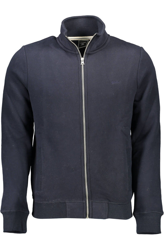 Blue Cotton Men Sweater