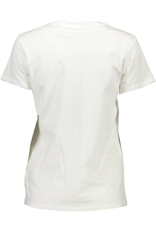 White Cotton Women T-Shirt