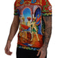 Multicolor Majolica Print Crewneck Tee