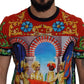 Multicolor Majolica Print Crewneck Tee