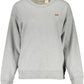 Chic Gray Cotton Round Neck Sweatshirt