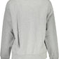 Chic Gray Cotton Round Neck Sweatshirt