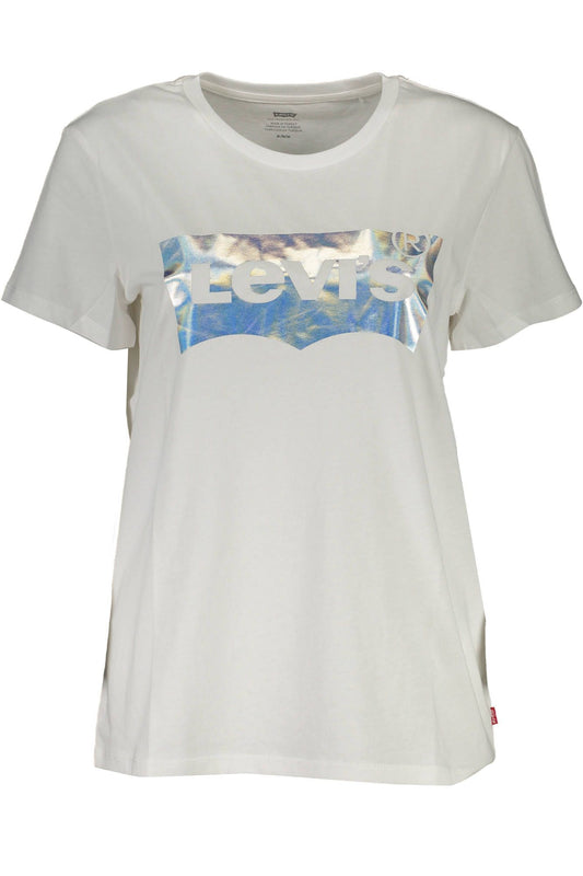 White Cotton Women T-Shirt