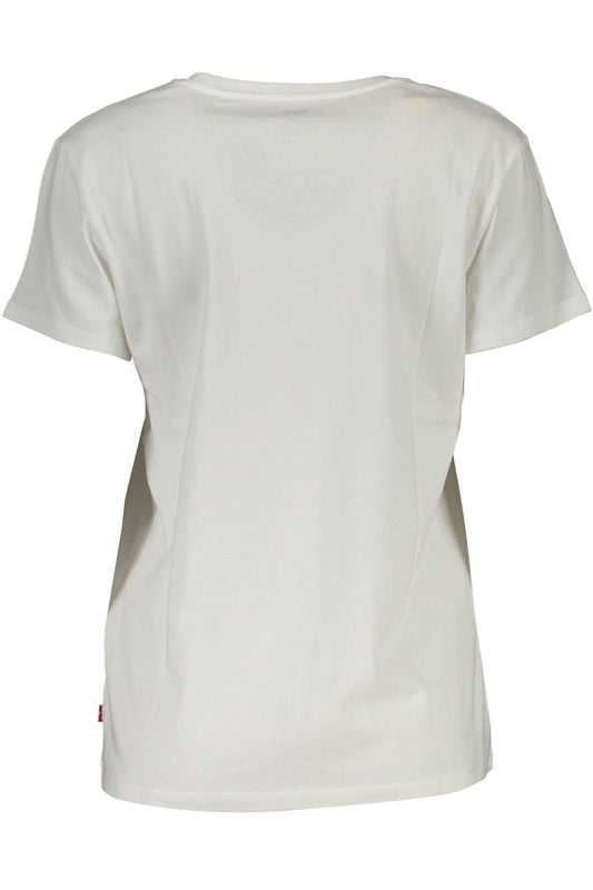 White Cotton Women T-Shirt