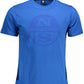 Blue Cotton Men T-Shirt