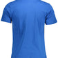 Blue Cotton Men T-Shirt