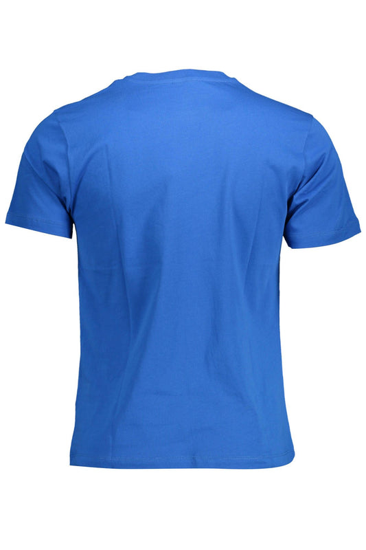 Blue Cotton Men T-Shirt