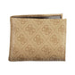 Beige Polyurethane Men Wallet