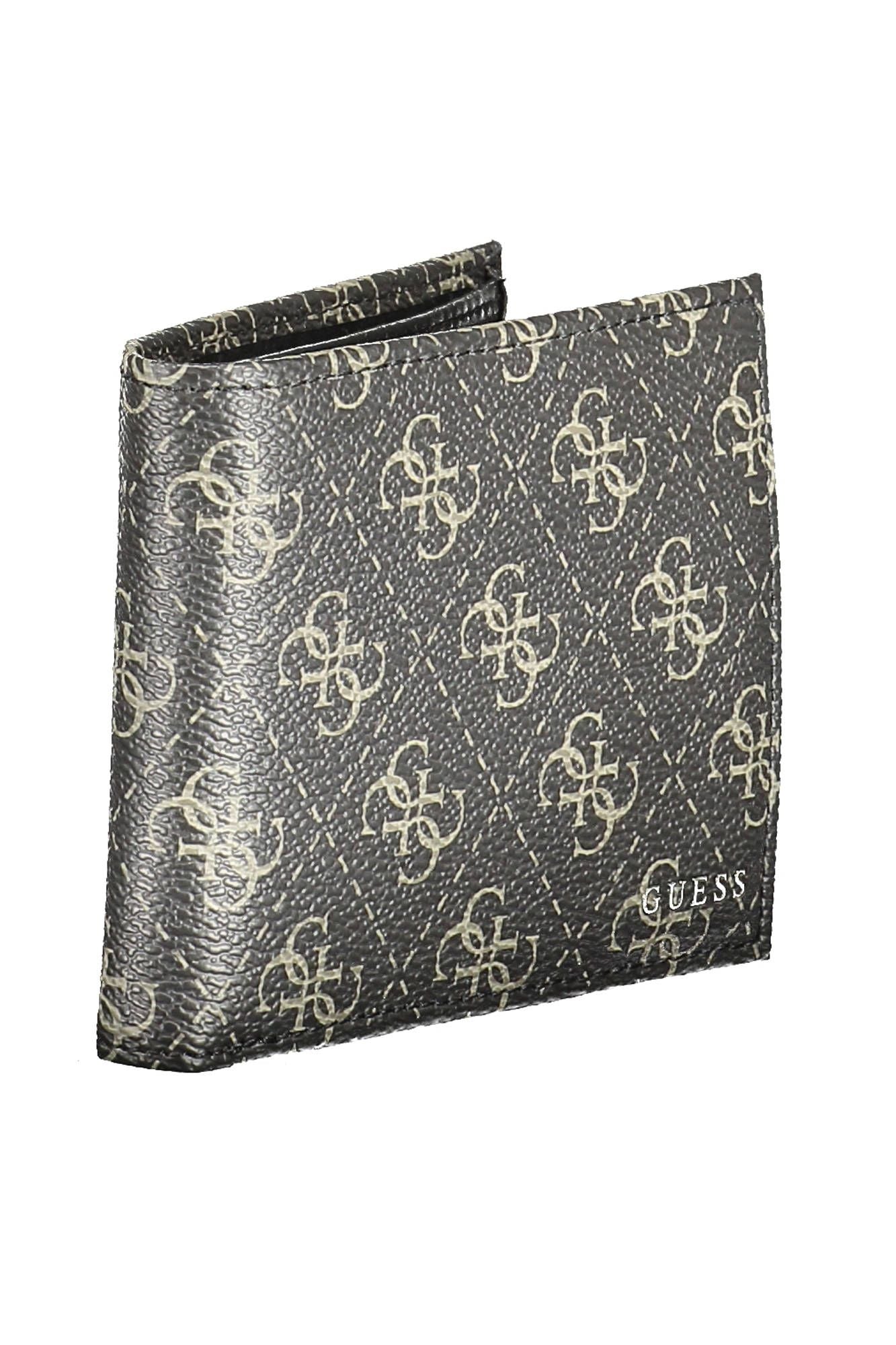 Black Polyurethane Men Wallet