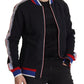 Elegant Zipper Sweater in Moscow Blue