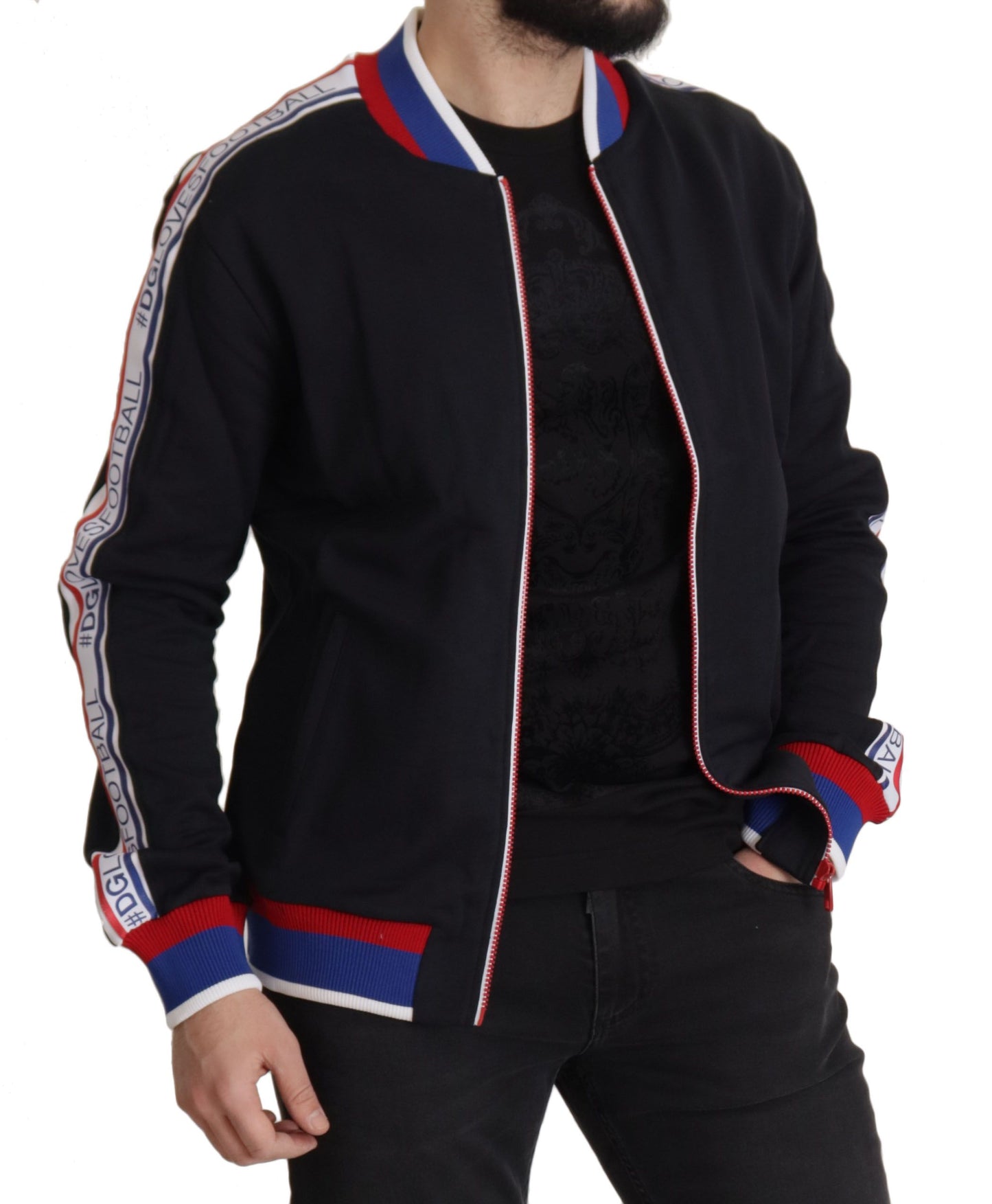 Elegant Zipper Sweater in Moscow Blue