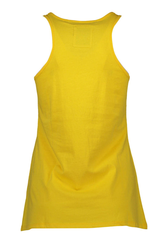 Yellow Cotton Women Tank Top