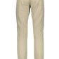 Beige Cotton Men Pants