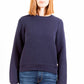 Blue Cotton Women Sweater