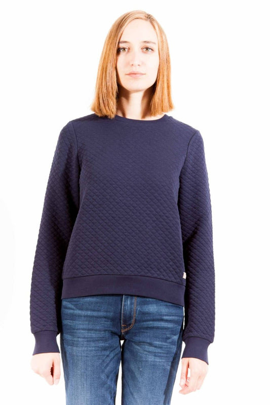 Blue Cotton Women Sweater