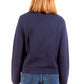 Blue Cotton Women Sweater