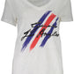 White Polyester Women T-Shirt