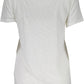 White Polyester Women T-Shirt