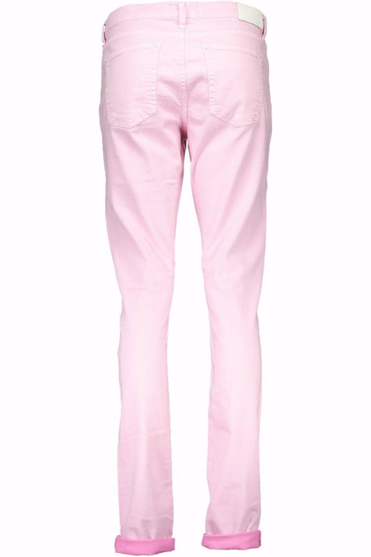 Pink Cotton Women Jean