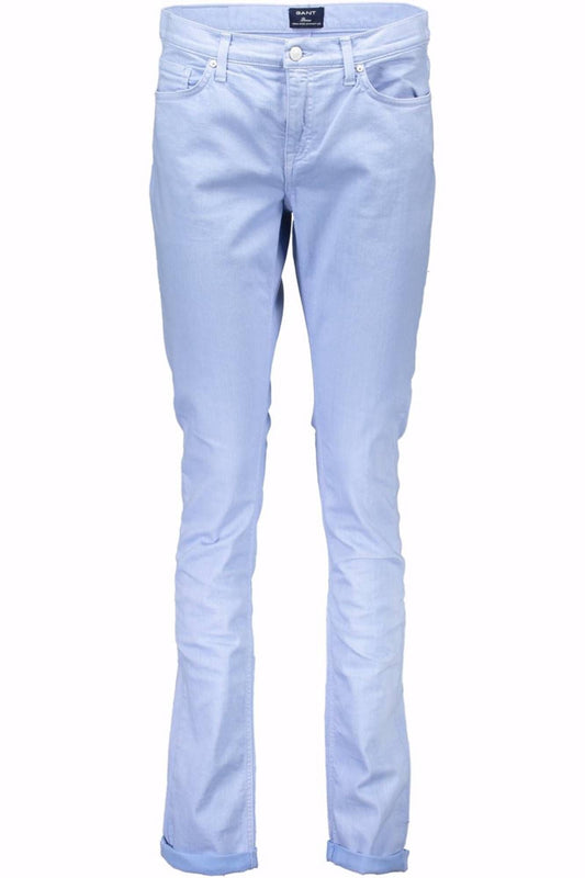 Light Blue Cotton Women Jean