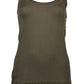 Green Cotton Women Tank Top