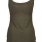 Green Cotton Women Tank Top