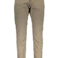 Beige Cotton Men Trouser