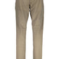Beige Cotton Men Trouser