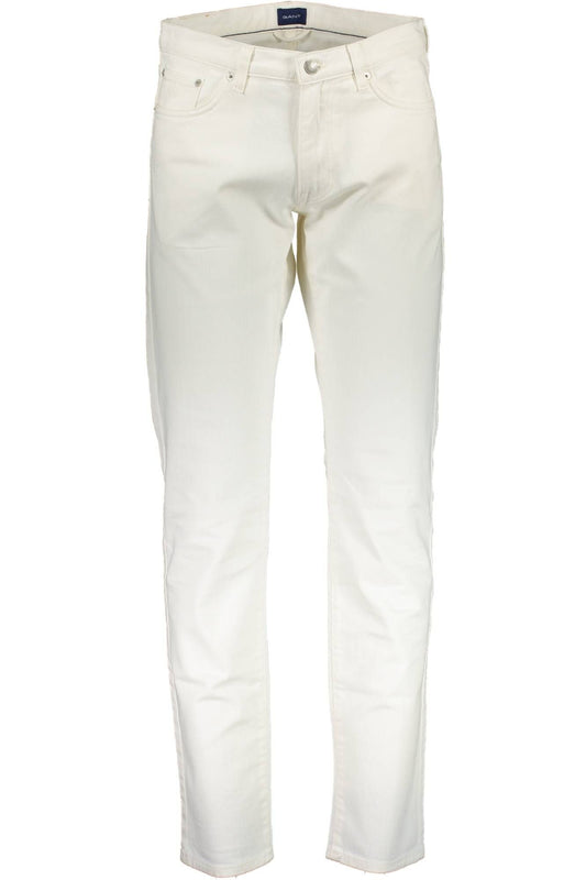 White Cotton Men Trouser