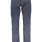 Blue Cotton Men Trouser