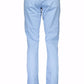 Light Blue Cotton Women Trouser